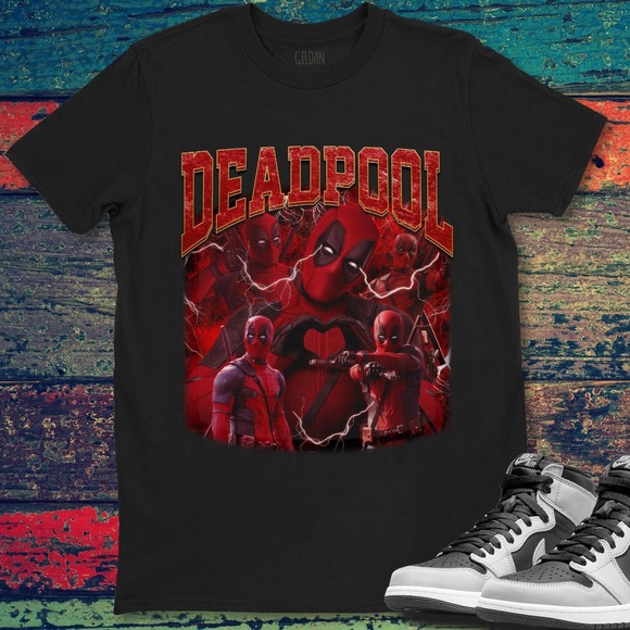 Deadpool Marvel Poster Avenger Gift Unisex T-Shirt Shirt Gift For Men Women - Picture 1 of 2